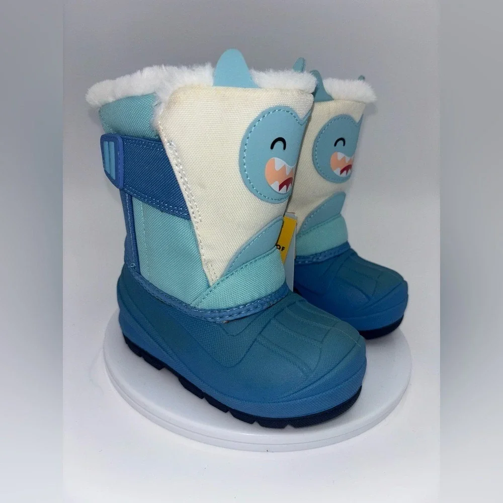 CAT & JACK Toddler Winter Boot Monster Frankie Snow Insulated‎ Waterproof Blue 7